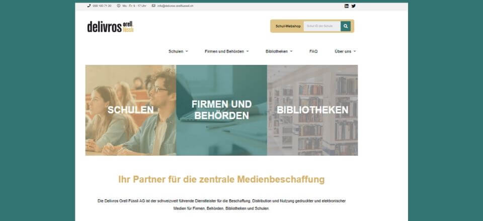 Delivros neue Webseite